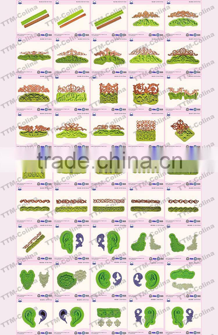 Cute dog shape cake decoration fondant silicone mold