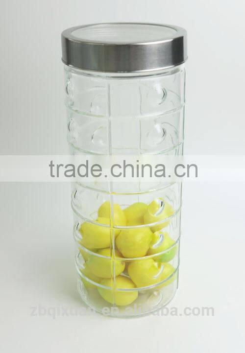 Classical Glass Food Container with Metal Cover