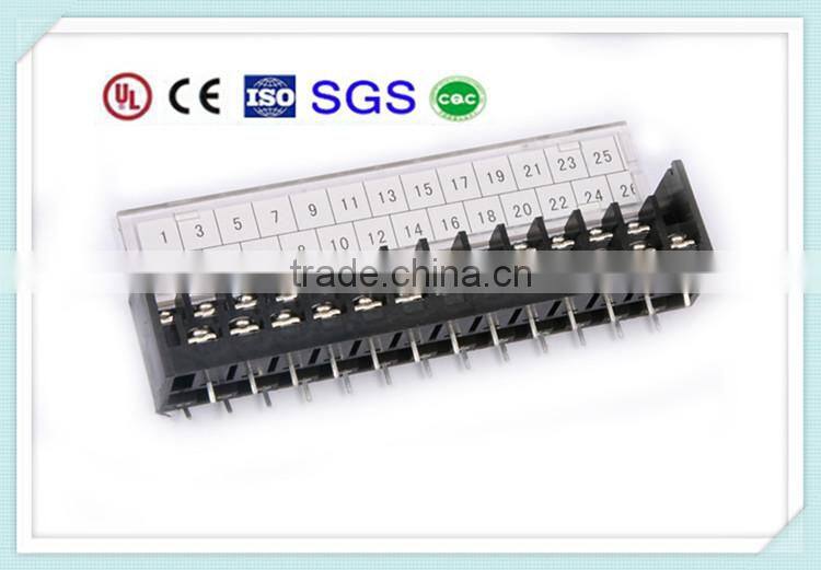 PLC Screw Brass Barrier Terminal Block 2KDS 300V 10A 7.62mm