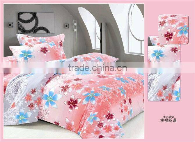 100% polyester bedsheets sets/good quality/clear feeling