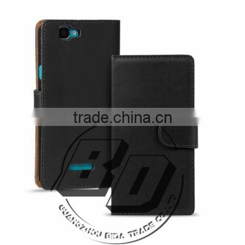 Extrem Hot selling Plain PU Leather Flip Wallet case For All Wiko Models mobile phone case cover