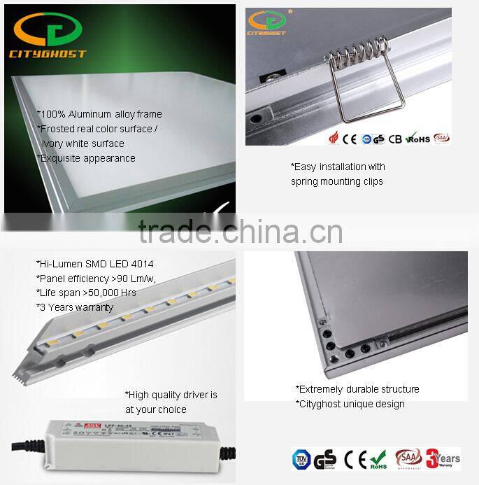 Spring mounted Ceiling Led Panel Light 300x300mm TUV GS CB CE RoHS SAA