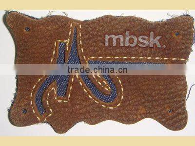 2012 fashion leather label for garment
