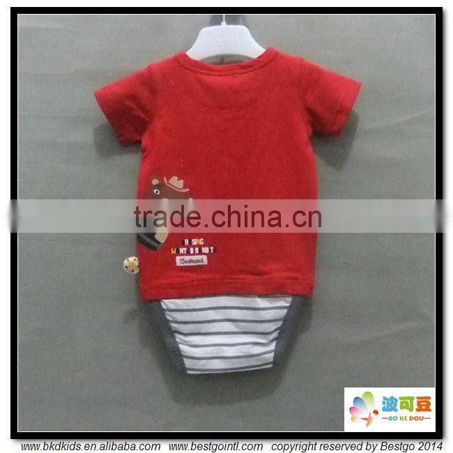 BKD 2015 summer cotton boy v-neck onesie