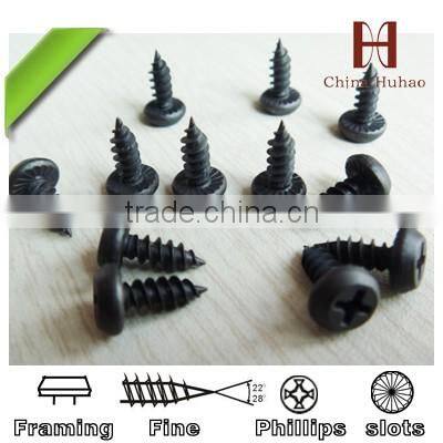 carbon steel white znic philiips pan framing head self tapping screw