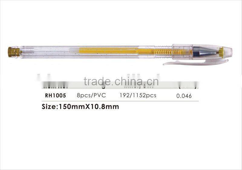 Glitter Color Hot Sale Gel Pen/color gel ink pen