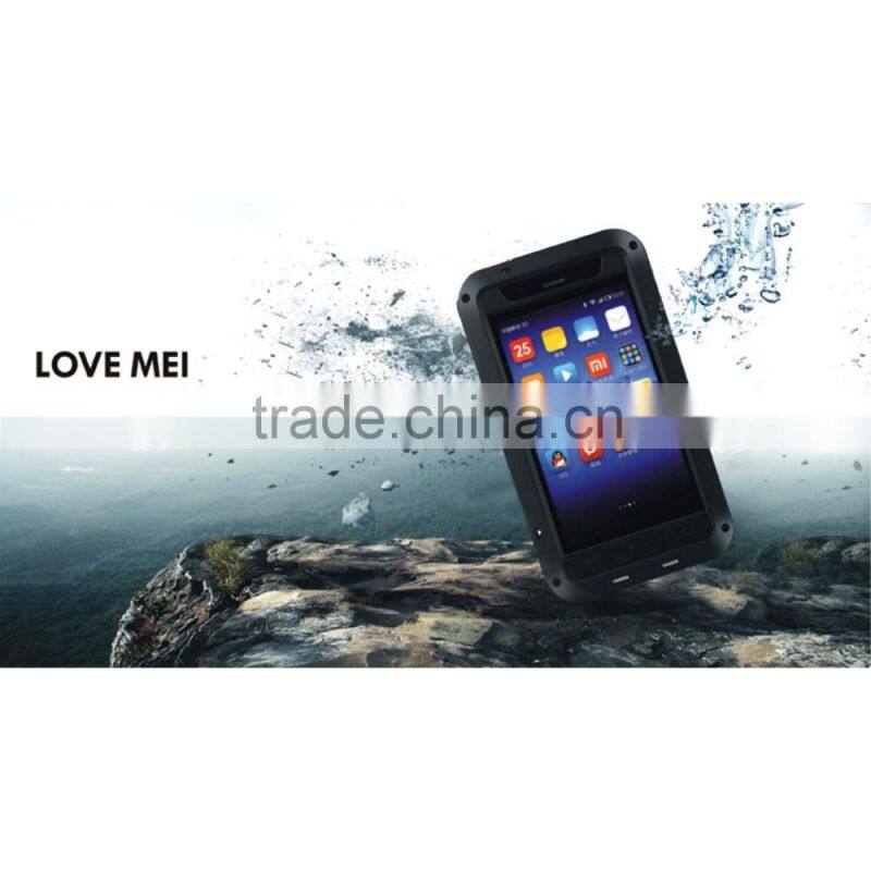 LOVE MEI Metal + Silicone + Gorilla Glass Hybrid Case for Xiaomi 3 MI3,Shockproof Waterproof Dustproof Powerful Case,love mei