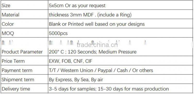 sublimation hardboard keyrings wholesales for heat transfer