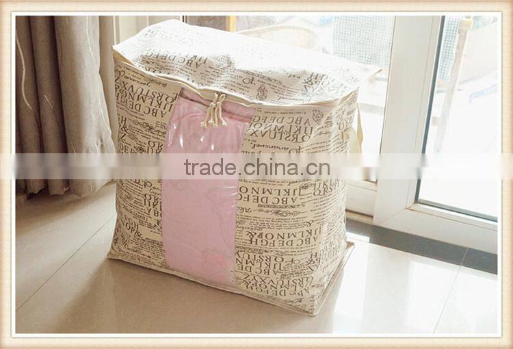 waterproof quilt storage bag with pvc window