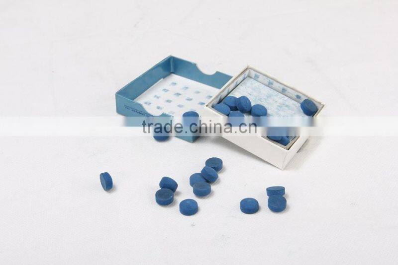 High class 50 pcs billiard pool snooker cue tips blue cue tip 10mm
