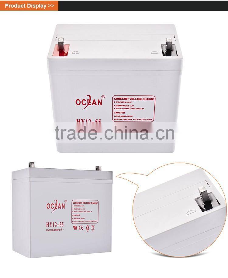 12V the queen of quality low price 55ah anti-corrosion OPZS battery
