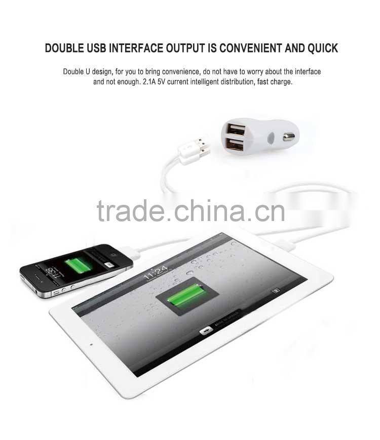 Fast charging universal USB car charger for mobile phone