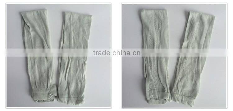 Custom light blue mesh thin cotton knit leg warmer