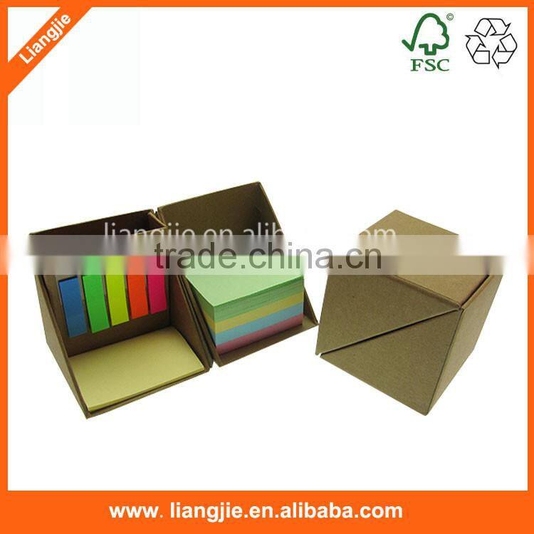 Office popular 4 sides printing custom logo memo cube for promotion