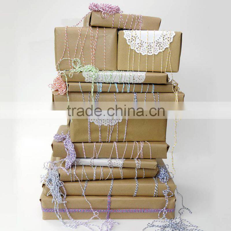 Red and White Bakers Twine 240 Yards 100% Cotton 240yards Cotton Bakers Twine Spool String Cord Ribbon Gift Wrapping Packaging