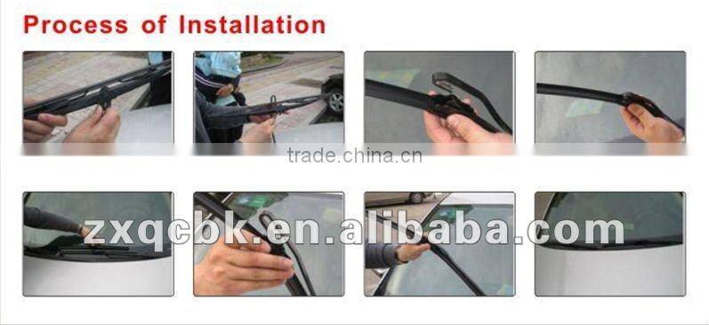 ZX durable soft rubber frame universal wiper blades