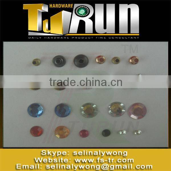 Hot Sell!! 2015 New Arrival colorfull rhinestone Metal Jeans rivet