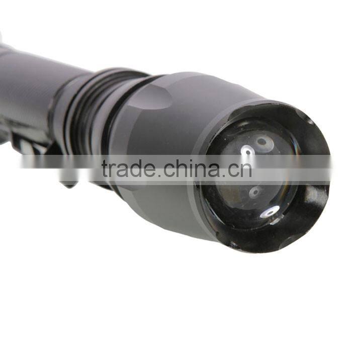XML-T6 LED 5 Mode Focusing LED Torch Flashlight Black
