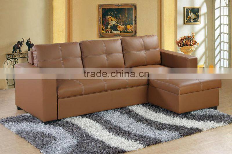 2015 new arrival multifuction sofa bed with storage corner sofa bed living room sofa cum bed