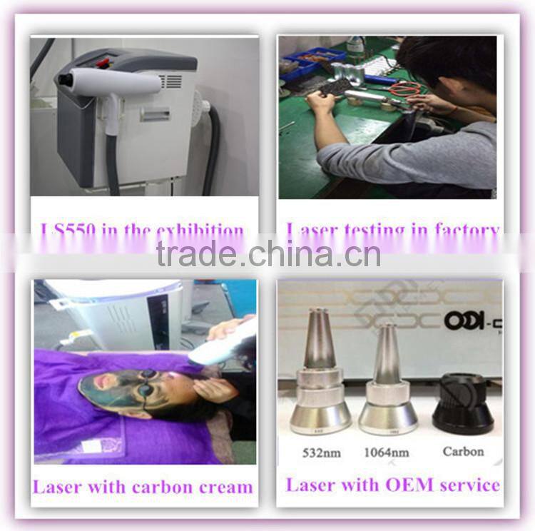 Touched screen q switch nd yag laser machine with Japan imported yag laser lamps
