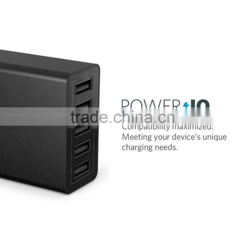 Wholesale Cell Phone Charger 5 ports usb travel charger portable With US EU plug