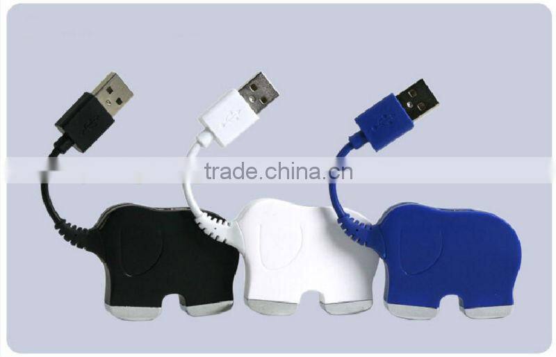 Novelty elephant USB hub/cute animal usb hubs/4ports 2.0,cheap promotional gift