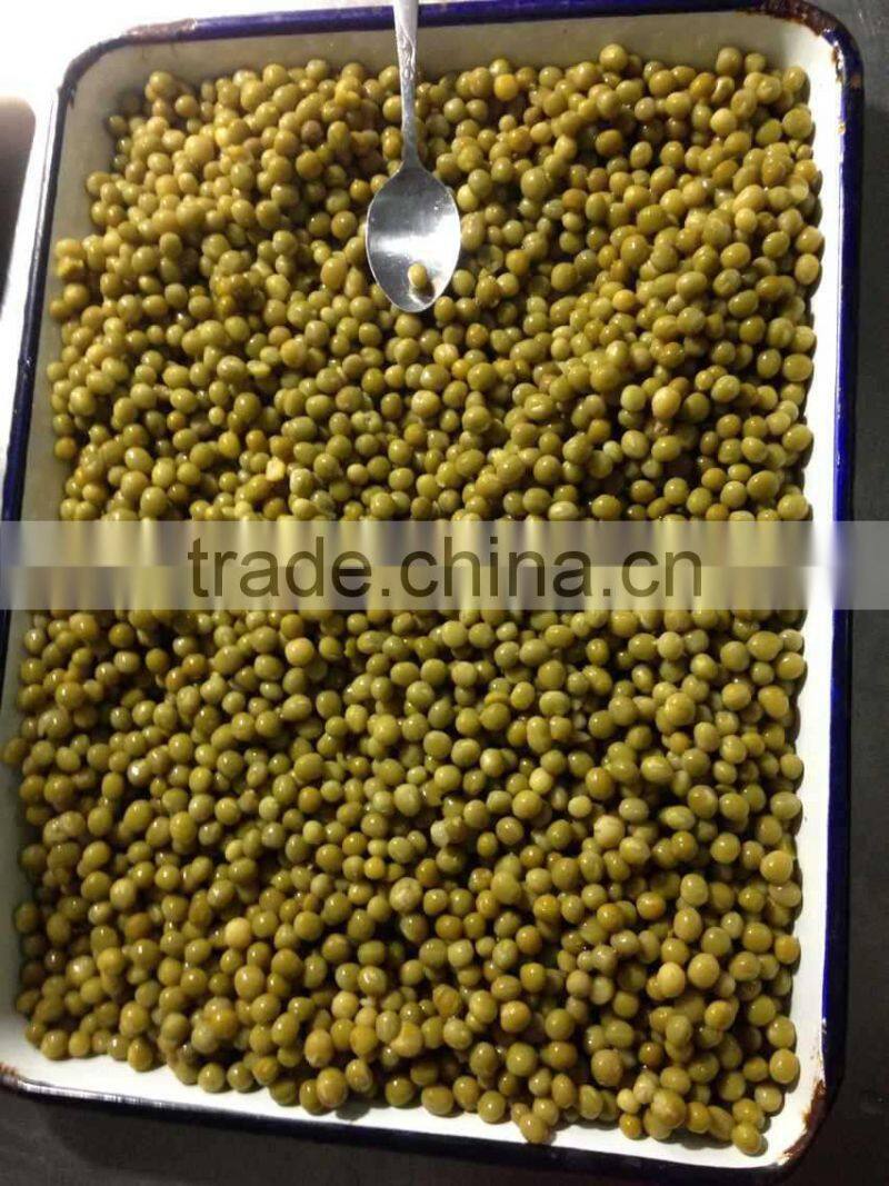 Brand canned green peas with fresh material from canning factory