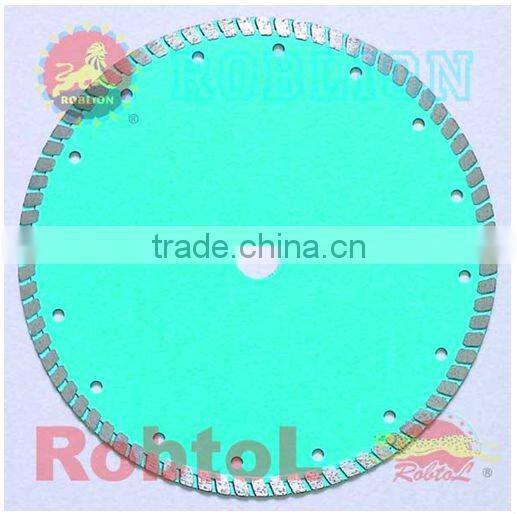 Turbo small diamond cutting blade for long life cutting hard granite -- STAL
