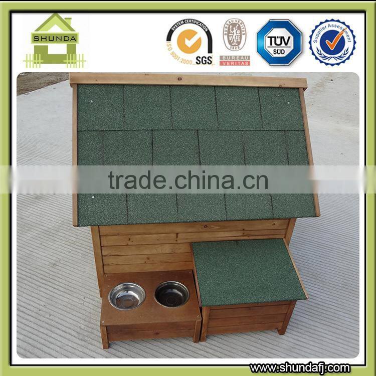 SDD02 Wooden Pet Product Dog Feeders Pet feeders with Stainless steel Bowls design