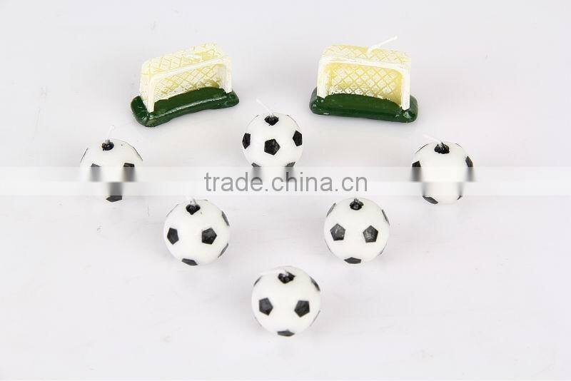 Football shaped birthday candles for party
