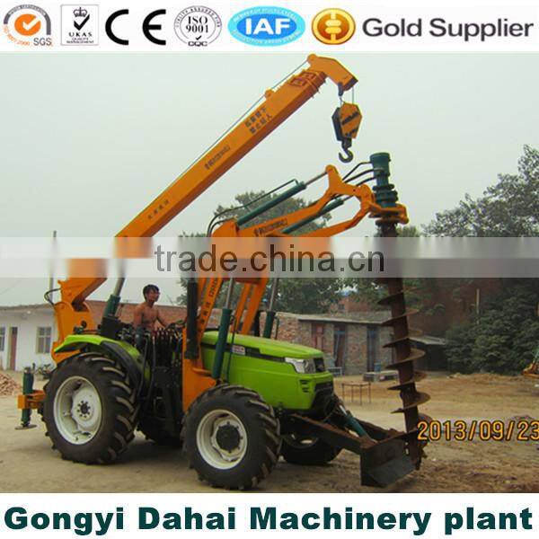 Dahai Brand Hydraulic earth digging tractor with crane