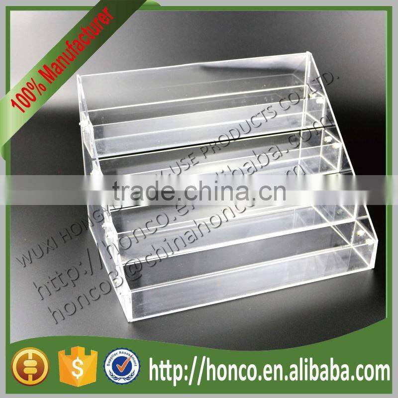 Top Selling 32pcs 4 Tiers Acrylic Nail Polish Cosmetics Display Rack Clear Colour