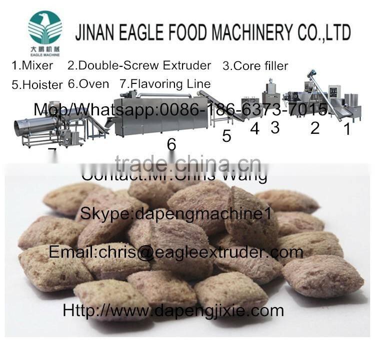 Cereal snack Core Filling Snacks Food Processing Line Baking rice bread / cracker