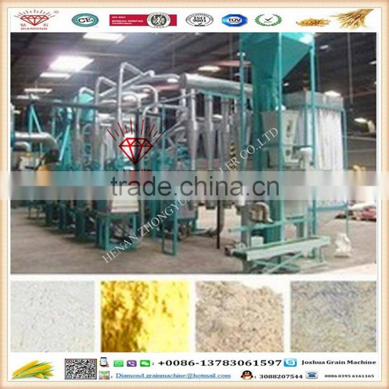 white and yellow corn maize flour milling plant
