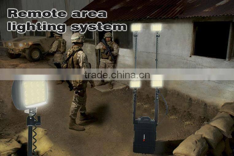 Guangzhou portable power source ems police equipment RLS-72w portable led remote area lighting system military police equipment