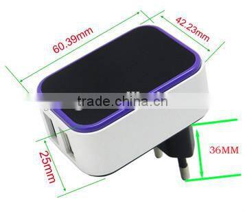 2015 Universal CE ROHS pass 1A/2.4A Output Mobile Phone Travel Adaptor/USB Car Charger