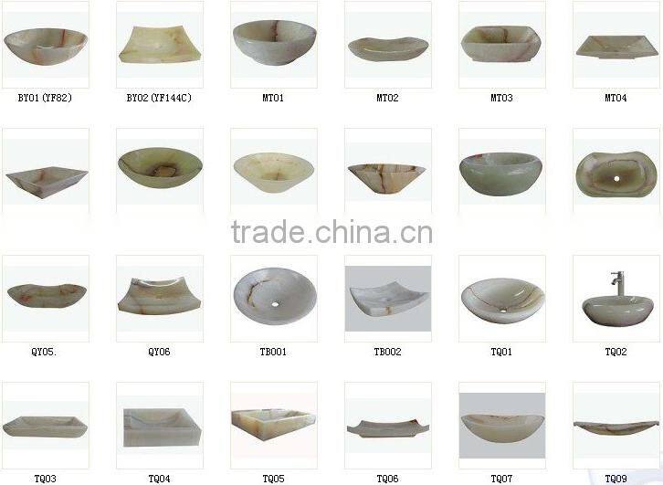 Natural red onyx bathroom sinks and basins