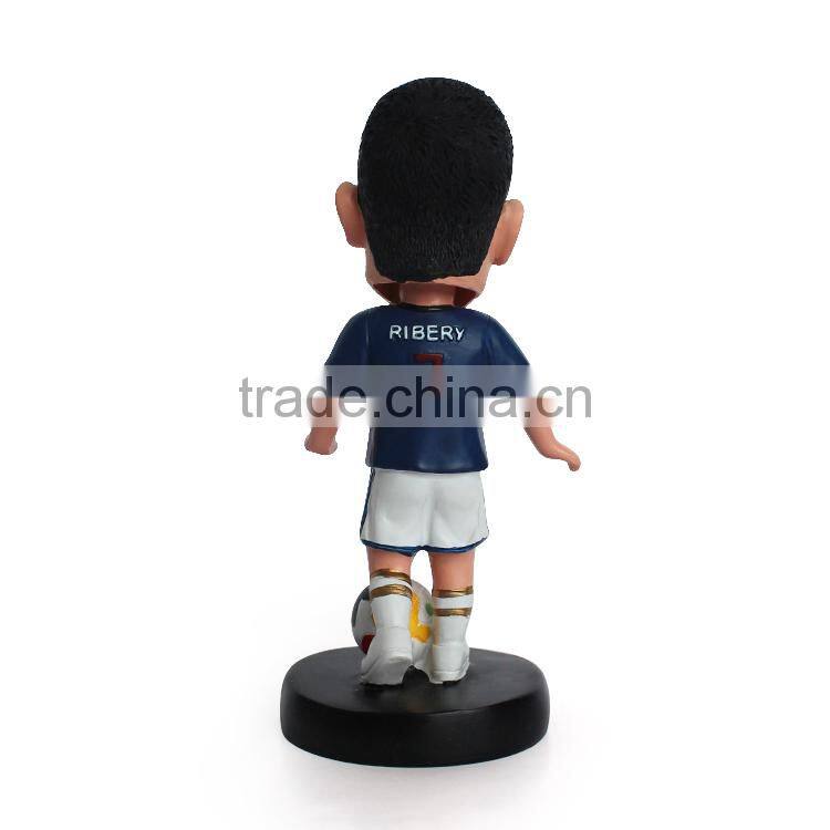 Polyresin soccer player bobble head