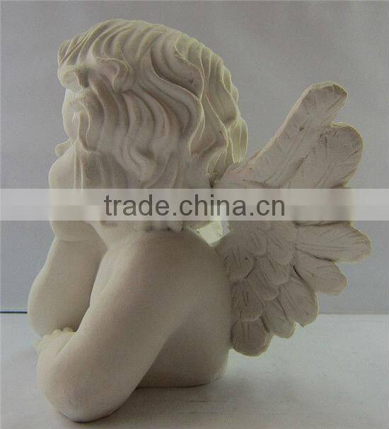 2014 resin white small angel figurine