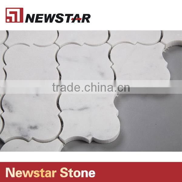 Newstar Italian White Carrara Arabesque Kitchen Bathroom Wall 12x12 Tile Mosaic
