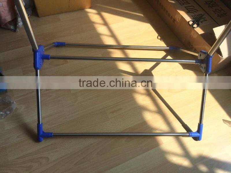 Living room triangle foot clothes rack and hangers