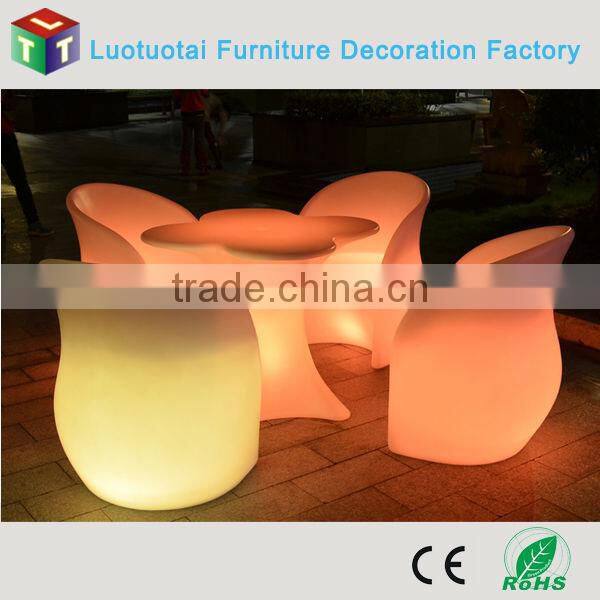 rechargeable 16 color change illuminated led bar chair