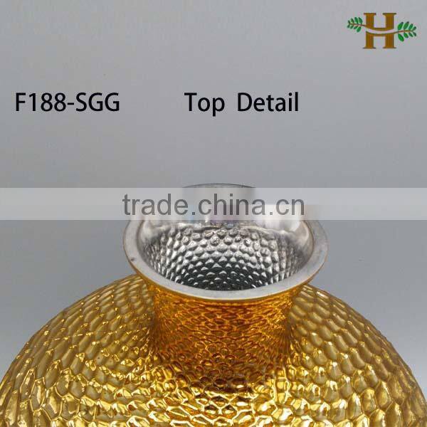 Gold Color Handicraft Christmas Decoration Glass Vases