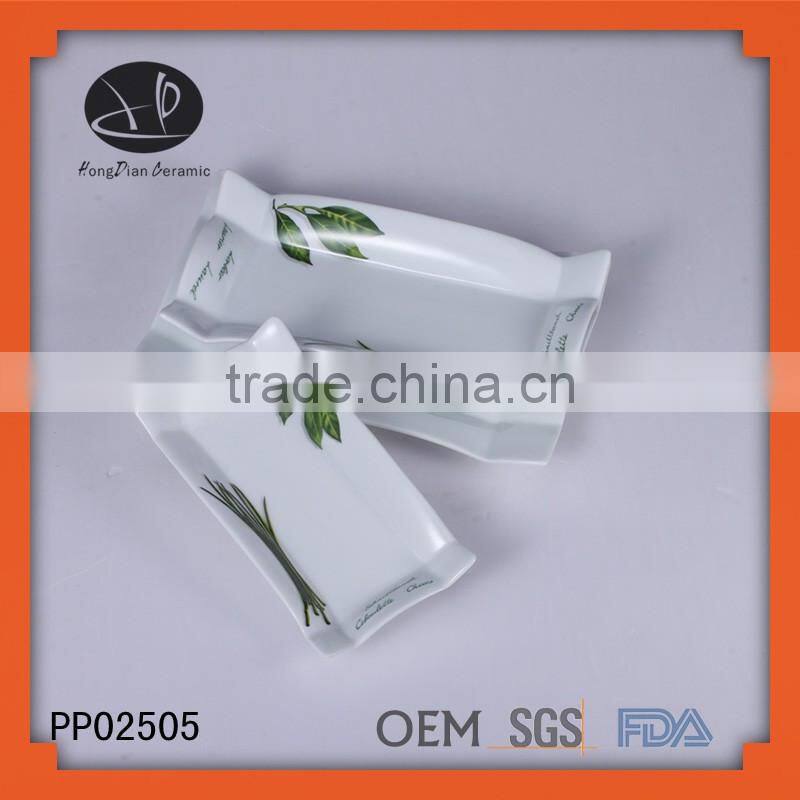 high-end decal white ceramic plate,dinner set,new design ceramic dinner sets