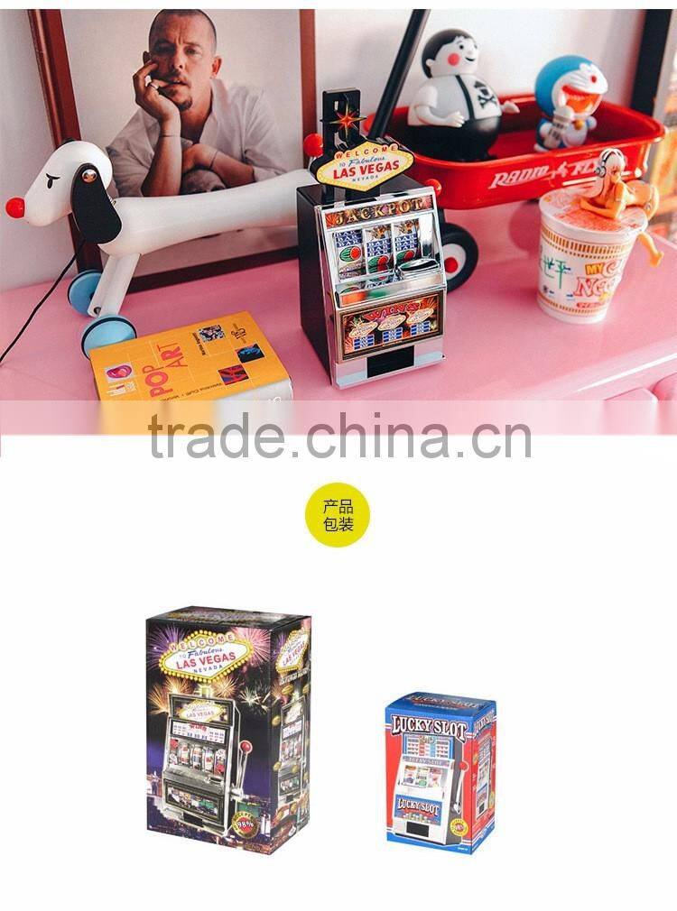 Creative Design Piggy Bank With LED Light, Multi-functional Decorative Lucky Slot Machine Design Piggy Bank With Funny Games