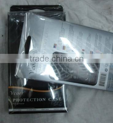 Customized black paper cell phone packaging box wholesale, pvc packaging box