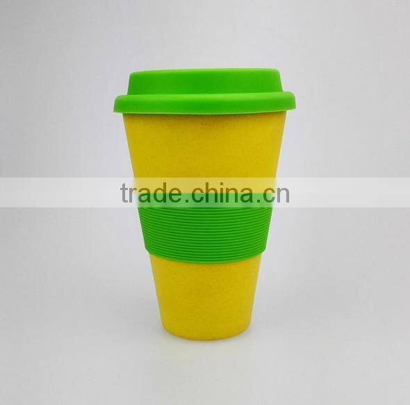 14oz bammboo fiber travel mug cup