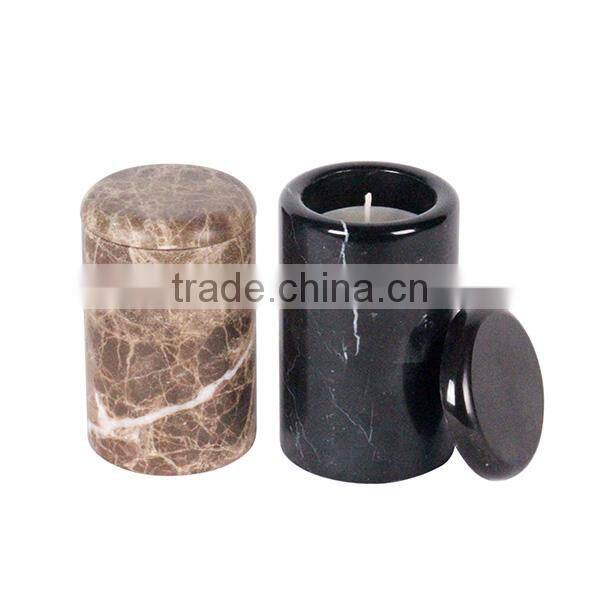 Black classic marble jar homewares decoration real marble canister