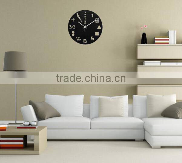 Supply fashion DIY graphics digital clock / wall clock --black