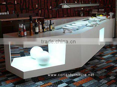 Avonite acrylic solid surface bar/restaurant /Hotel/ bar counter /buffet counter